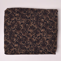 Alexander Henry Black + Brown Heart Vine Print Woven Fabric - 43" x 88"