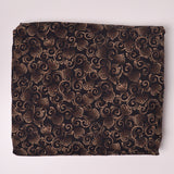 Alexander Henry Black + Brown Heart Vine Print Woven Fabric - 43" x 88"