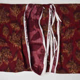 Red + Gold Leaf Print Woven Quilting Cotton Fabric - 44" x 140"