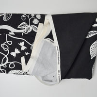Black + White Graphic Food Print Ikea Woven Fabric - 60" x 120"