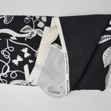 Black + White Graphic Food Print Ikea Woven Fabric - 60" x 120"