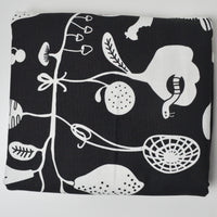 Black + White Graphic Food Print Ikea Woven Fabric - 60" x 120"