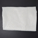 Off-White + SIlver Floral Jacquard Woven Fabric - 58" x 74"