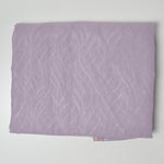 Lavender + Shiny Leaf Embellishment Sheer Flowy Fabric - 58" x 116"