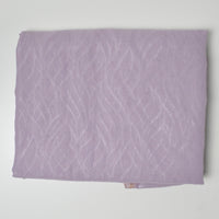 Lavender + Shiny Leaf Embellishment Sheer Flowy Fabric - 58" x 116"