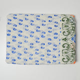 Off-White, Blue, Green + Orange Paisley Sheer Woven Fabric - 48" x 200"
