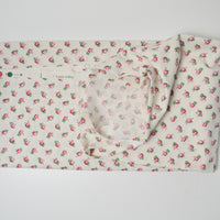 Laura Ashley White + Pink Rose Print Fabric - 56" x 118"