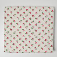 Laura Ashley White + Pink Rose Print Fabric - 56" x 118"