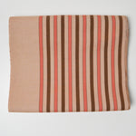Brown + Red Stripe Woven Fabric Runner - 23" x 150"