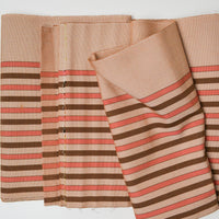 Brown + Red Stripe Woven Fabric Runner - 23" x 150"