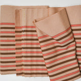 Brown + Red Stripe Woven Fabric Runner - 23" x 150"