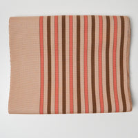 Brown + Red Stripe Woven Fabric Runner - 23" x 150"