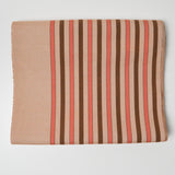 Brown + Red Stripe Woven Fabric Runner - 23" x 150"