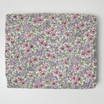 Light Purple + Pink Floral Print Brushed Surface Loose Flannel Woven Fabric - 44" x 104"