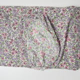 Light Purple + Pink Floral Print Brushed Surface Loose Flannel Woven Fabric - 44" x 104"