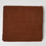 Red + Brown Herringbone Brushed Woven Fabric - 36" x 46"
