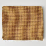Yellow + Brown Houndstooth Double-Sided Flannel Woven Fabric - 37" x 46"