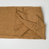 Yellow + Brown Houndstooth Double-Sided Flannel Woven Fabric - 37" x 46"