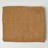 Yellow + Brown Houndstooth Double-Sided Flannel Woven Fabric - 37" x 46"