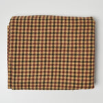 Brown + Olive Green Plaid Double-Sided Flannel Woven Fabric - 36" x 46"