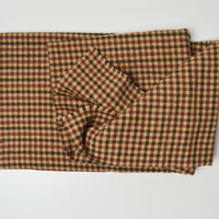 Brown + Olive Green Plaid Double-Sided Flannel Woven Fabric - 36" x 46"