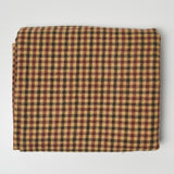 Brown + Olive Green Plaid Double-Sided Flannel Woven Fabric - 36" x 46"