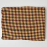 Brown + Olive Green Plaid Double-Sided Flannel Woven Fabric - 46" x 52"
