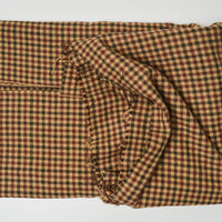 Brown + Olive Green Plaid Double-Sided Flannel Woven Fabric - 46" x 52"