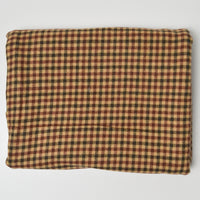Brown + Olive Green Plaid Double-Sided Flannel Woven Fabric - 46" x 52"
