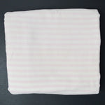 Pastel Pink + White Stripe Soft Woven Fabric - 64" x 96"