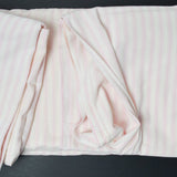 Pastel Pink + White Stripe Soft Woven Fabric - 64" x 96"