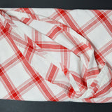 Red + White Plaid Woven Tablecloth - 72" Circle