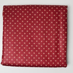 Maroon + Beige Geometric Print Woven Drapery Fabric - 56" x 116"