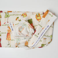 Vintage Clothing Illustration Print Quilting Weight Woven Fabric - 44" x 72"