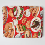 Red Dessert Print Quilting Weight Woven Fabric - 43" x 74"