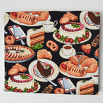 Black Dessert Print Quilting Weight Woven Fabric - 43" x 112"