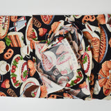 Black Dessert Print Quilting Weight Woven Fabric - 43" x 112"