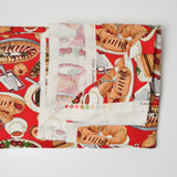 Red Dessert Print Quilting Weight Woven Fabric - 44" x 74"