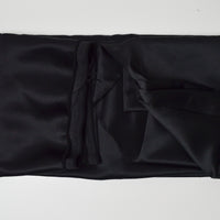 Black Synthetic Matte Satiny Woven Fabric - 40" x 60" + Extra
