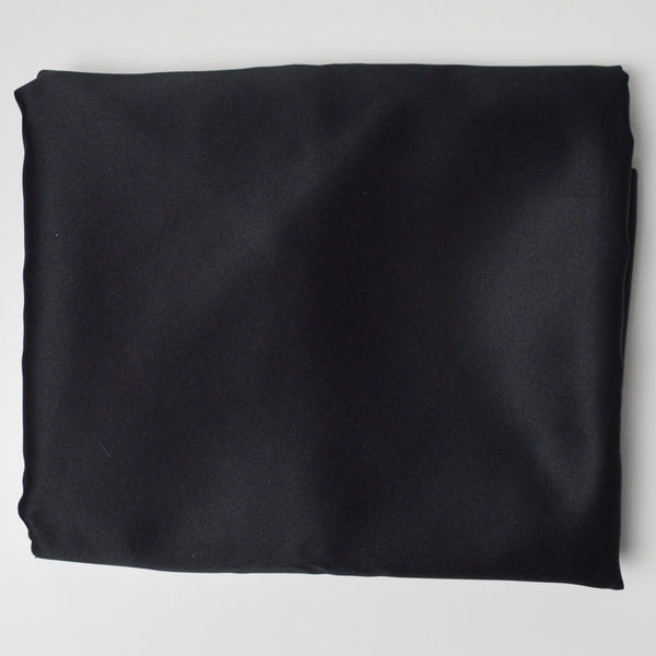 Black Synthetic Matte Satiny Woven Fabric - 40" x 60" + Extra
