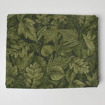 Green Leaf Print Quilting Weight Woven Fabric - 45" x 86"