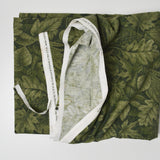 Green Leaf Print Quilting Weight Woven Fabric - 45" x 86"
