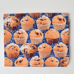 Blueberry Muffin Print Quilting Weight Woven Fabric - 43" x 72"
