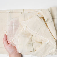 Sheer Off-White with Textured Stripes Woven Fabric - 44" x 108"