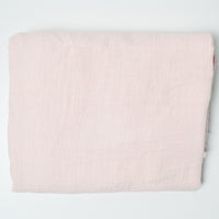 Light + Dark Pink Double Gauze Woven Fabric with Seam - 60" x 68"