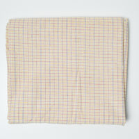 Yellow, Pink + Blue Plaid Lightweight Woven Fabric - 44" x 78"