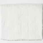 White Damask Striped Woven Fabric - 47" x 86"