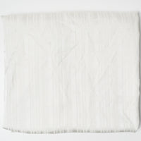 White Damask Striped Woven Fabric - 47" x 86"