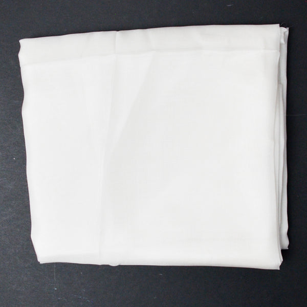 White Sheer Silky Lightweight Woven Fabric - 36" x 256"