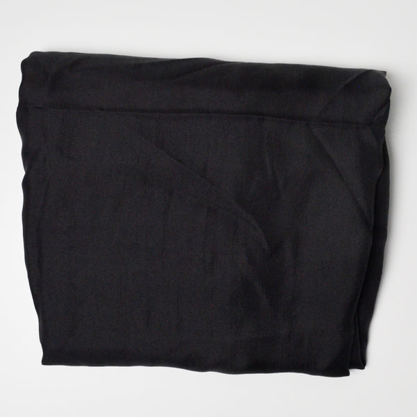 Black Silky Lightweight Twill Woven Fabric - 36" x 148"